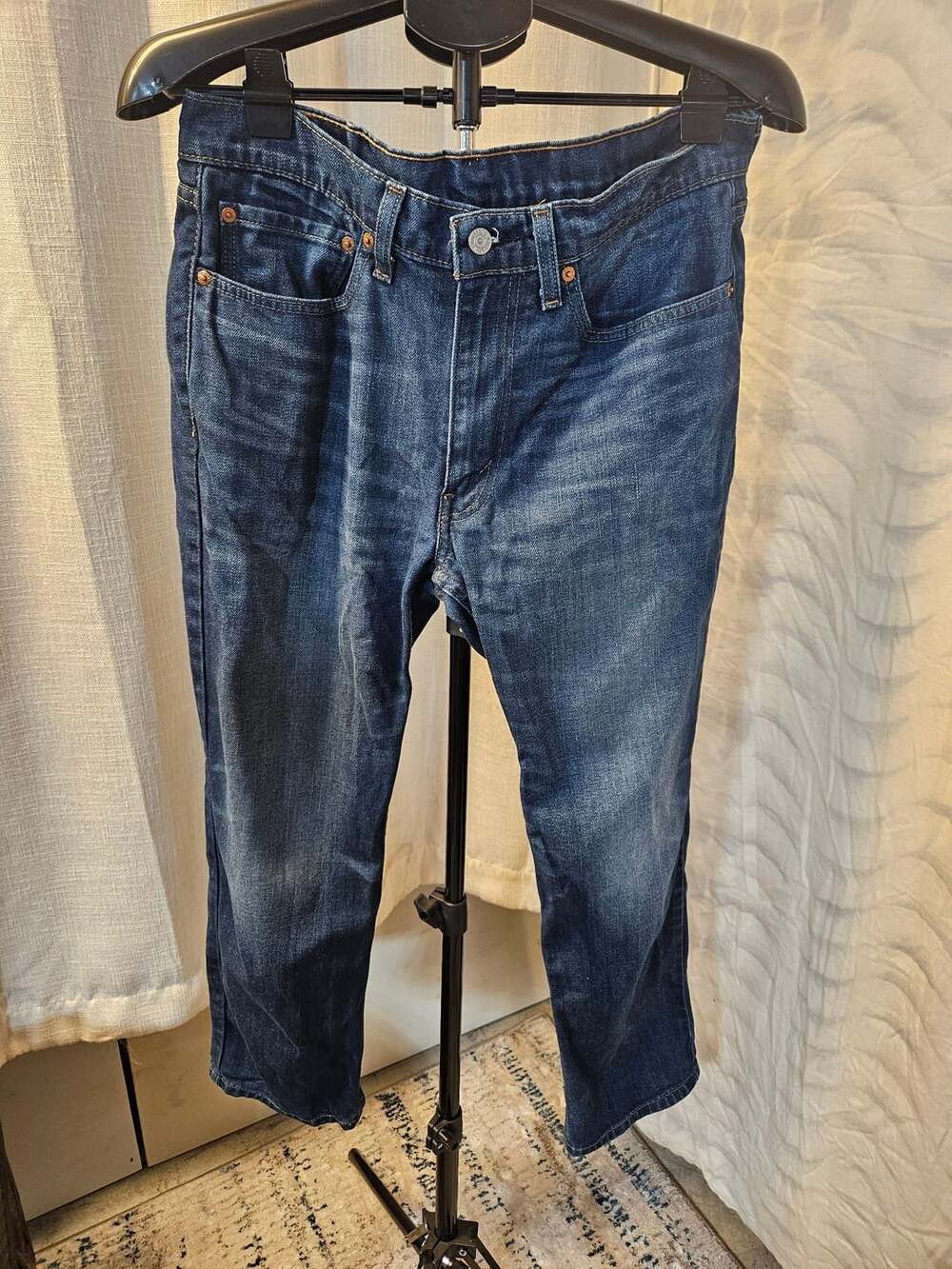Levi's 514 Straight Jeans Size W34 L30 Blue Denim